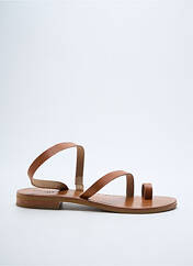 Sandales/Nu pieds marron COULEUR POURPRE pour femme seconde vue