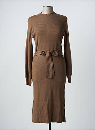 Robe mi-longue marron MSCH COPENHAGEN femme