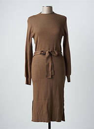 Robe mi-longue marron MSCH COPENHAGEN femme