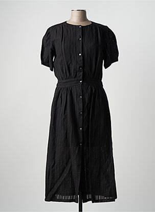 Robe mi-longue noir POMANDERE pour femme