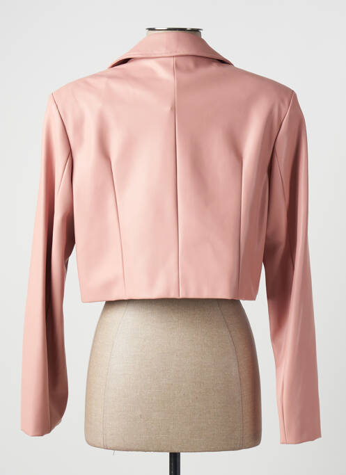 Veste simili cuir rose RECC pour femme