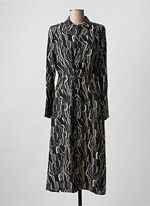 Robe mi-longue noir ATTIC AND BARN femme