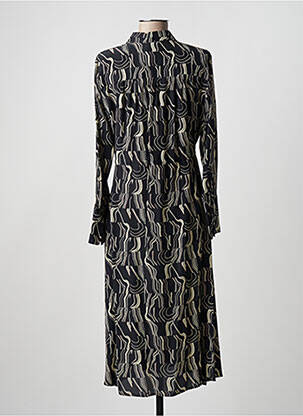 Robe mi-longue noir ATTIC AND BARN femme