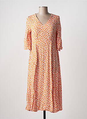 Robe mi-longue orange Y.A.S femme