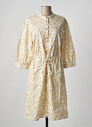 Robe mi-longue beige MSCH COPENHAGEN femme