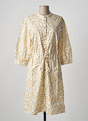 Robe mi-longue beige MOSS COPENHAGEN pour femme