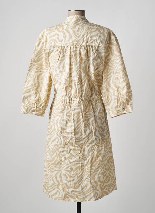 Robe mi-longue beige MOSS COPENHAGEN pour femme