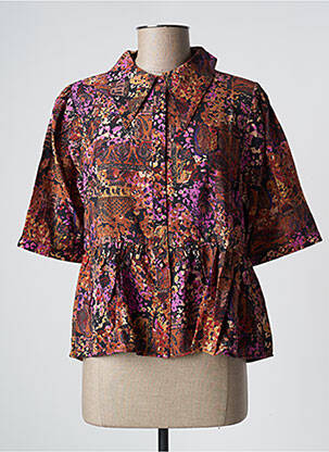 Chemisier marron OBJECT femme