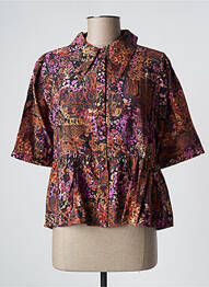 Chemisier marron OBJECT femme