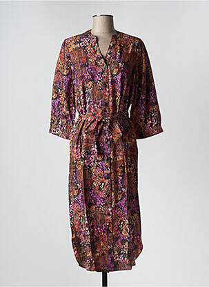 Robe mi-longue marron OBJECT femme
