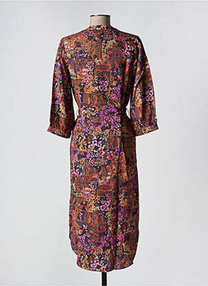 Robe mi-longue marron OBJECT femme