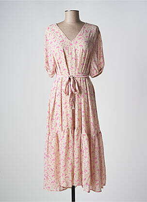 Robe mi-longue beige SELECTED femme