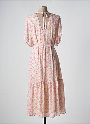 Robe mi-longue beige SELECTED femme