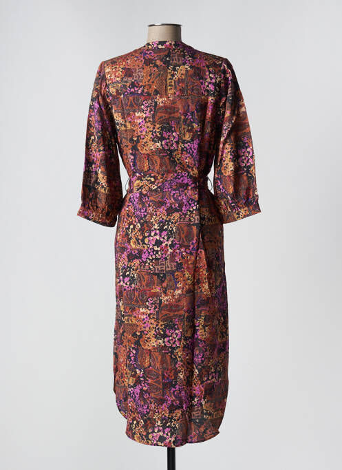 Robe mi-longue marron OBJECT pour femme