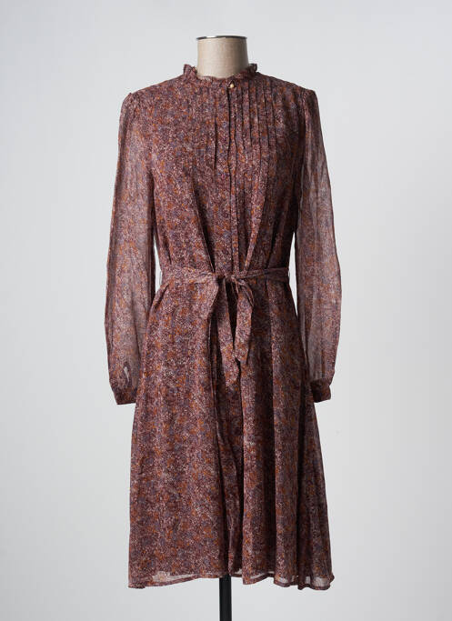 Robe mi-longue marron SESSUN pour femme