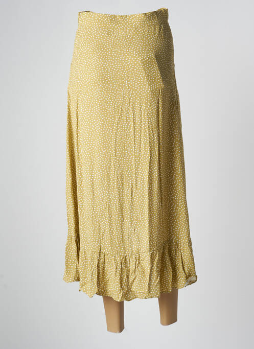 Jupe mi-longue jaune VILA pour femme