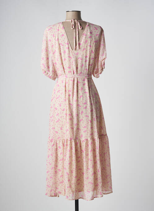 Robe mi-longue beige SELECTED pour femme