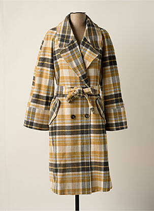 Manteau long orange VILA femme