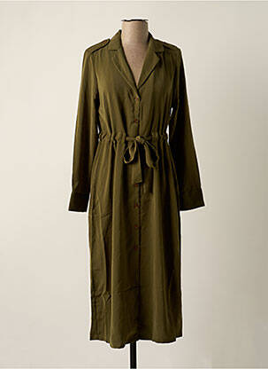 Robe mi-longue vert OBJECT femme