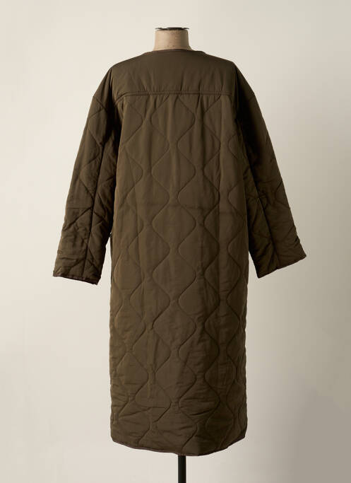 Manteau long kaki GRACE & MILA pour femme