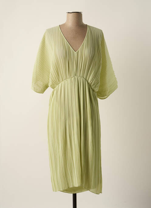 Robe mi-longue vert SAMSOE & SAMSOE pour femme