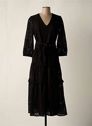 Robe mi-longue noir SELECTED femme