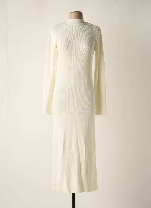 Robe mi-longue blanc MUSIER pour femme