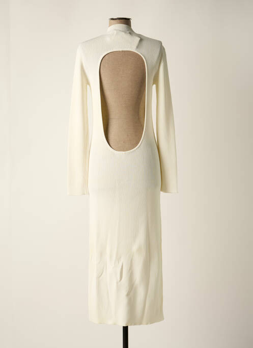 Robe mi-longue blanc MUSIER pour femme