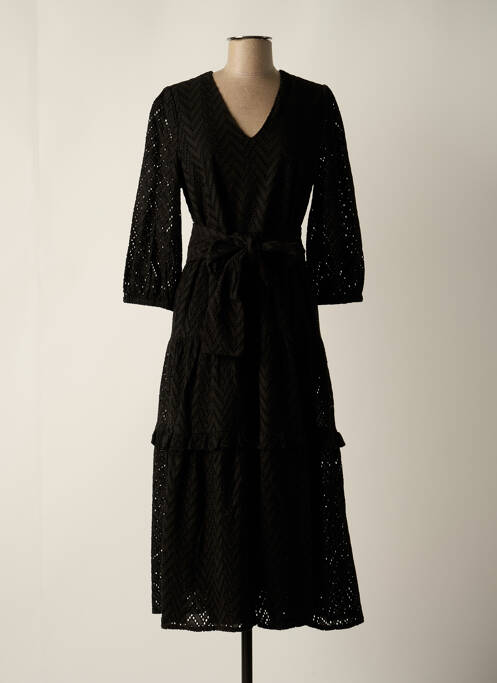 Robe mi-longue noir SELECTED pour femme