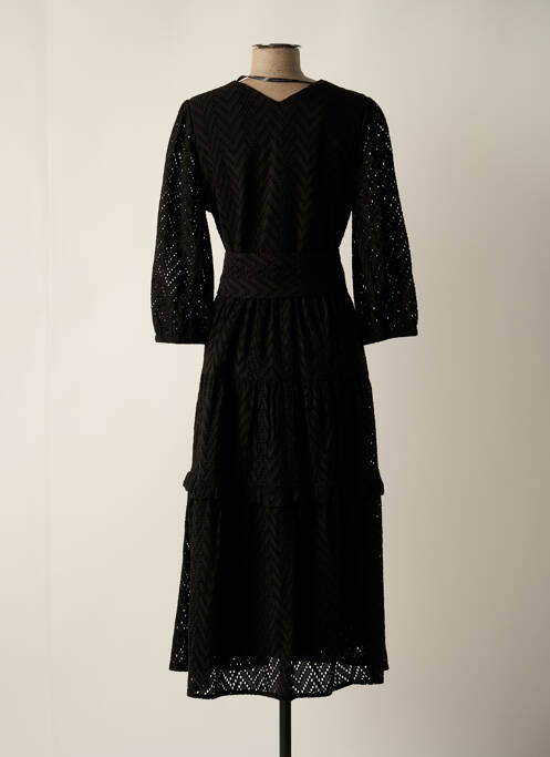 Robe mi-longue noir SELECTED pour femme