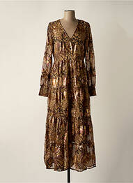 Robe longue marron OBJECT femme
