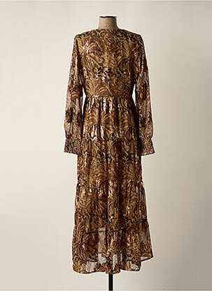 Robe longue marron OBJECT femme