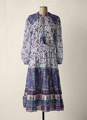 Robe mi-longue multicolore M.A.B.E femme