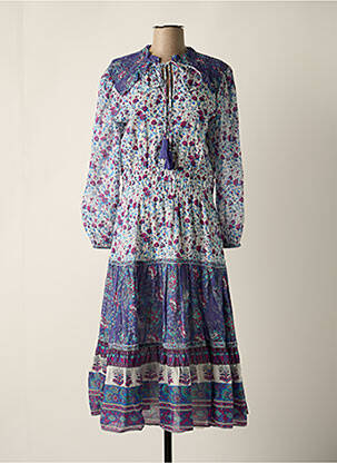 Robe mi-longue multicolore M.A.B.E pour femme
