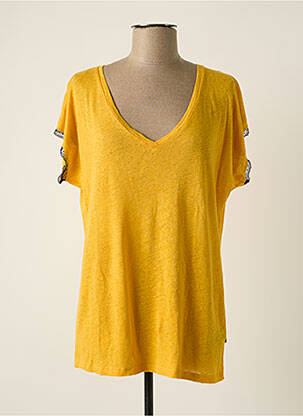 T-shirt jaune I.CODE (By IKKS) pour femme