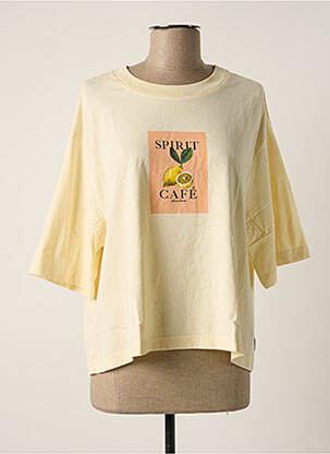 T-shirt beige SCOTCH & SODA pour femme