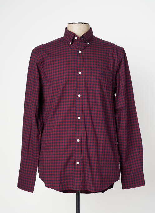 Chemise manches longues rouge GANT pour homme