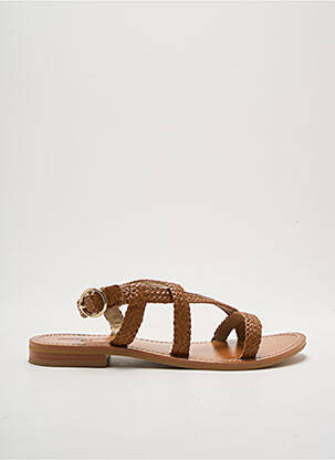 Sandales/Nu pieds marron COULEUR POURPRE pour femme