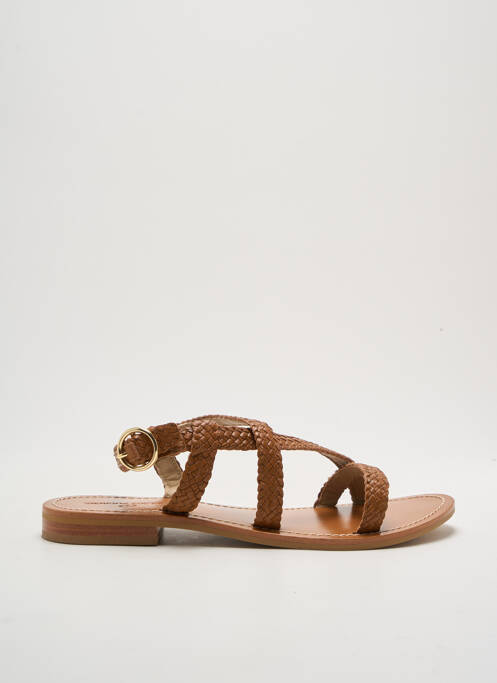 Sandales/Nu pieds marron COULEUR POURPRE pour femme