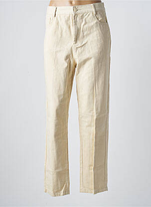 Jeans coupe droite beige GRACE & MILA femme