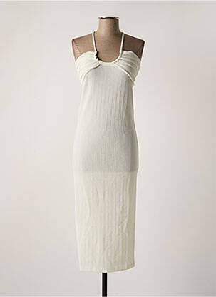 Robe mi-longue blanc MUSIER femme