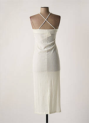 Robe mi-longue blanc MUSIER femme