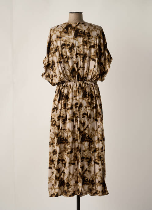 Robe mi-longue vert SAMSOE & SAMSOE pour femme