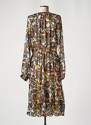 Robe mi-longue beige SCOTCH & SODA femme