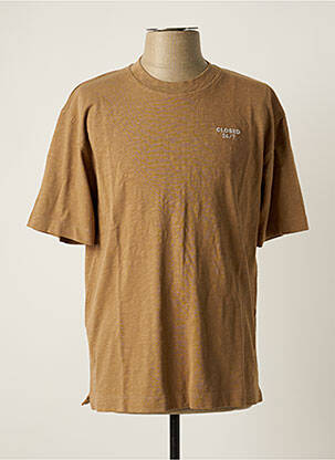 T-shirt marron CLOSED pour homme
