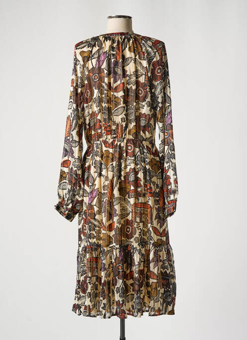 Robe mi-longue beige SCOTCH & SODA pour femme
