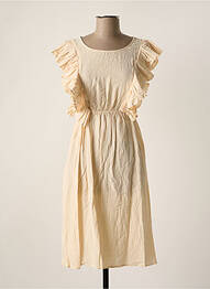 Robe mi-longue beige MOLLY BRACKEN femme
