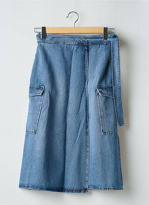 Jupe mi-longue bleu SELECTED femme