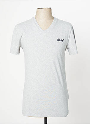 T-shirt gris SUPERDRY pour homme