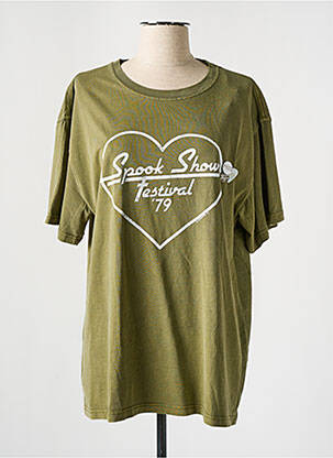 T-shirt kaki NEWTONE pour femme